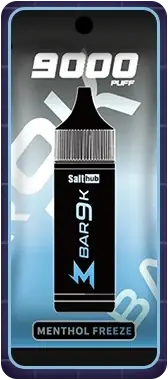 SALTHUB M Bar 9K, Menthol Freeze — pack, from SALTHUB's flavour chart