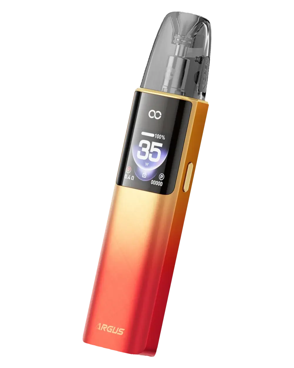 VOOPOO ARGUS G4, Orange colourway, tilted product shot