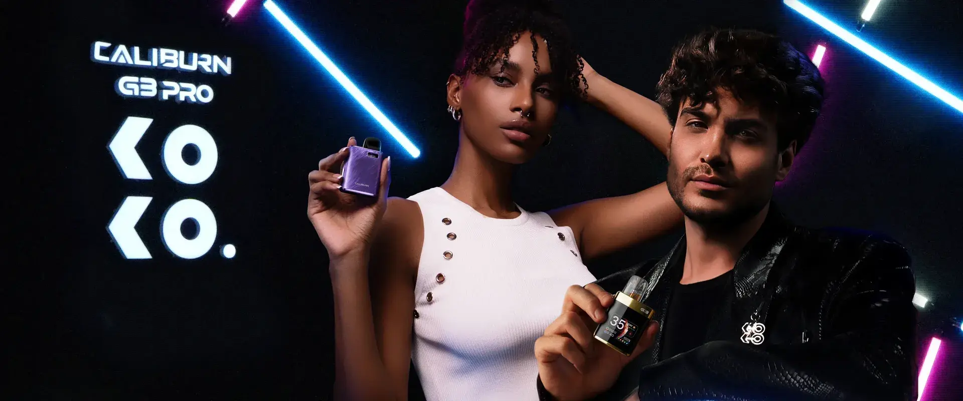 Official UWELL banner — the Caliburn G3 Pro KOKO in the hand