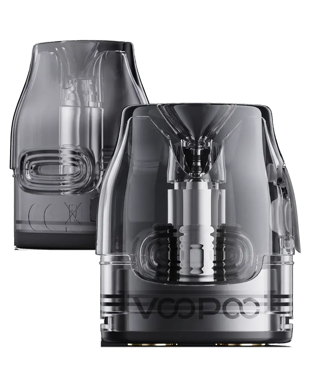 VOOPOO VMATE Cartridge V2 (side fill) and VMATE Top Fill Cartridge, studio photo