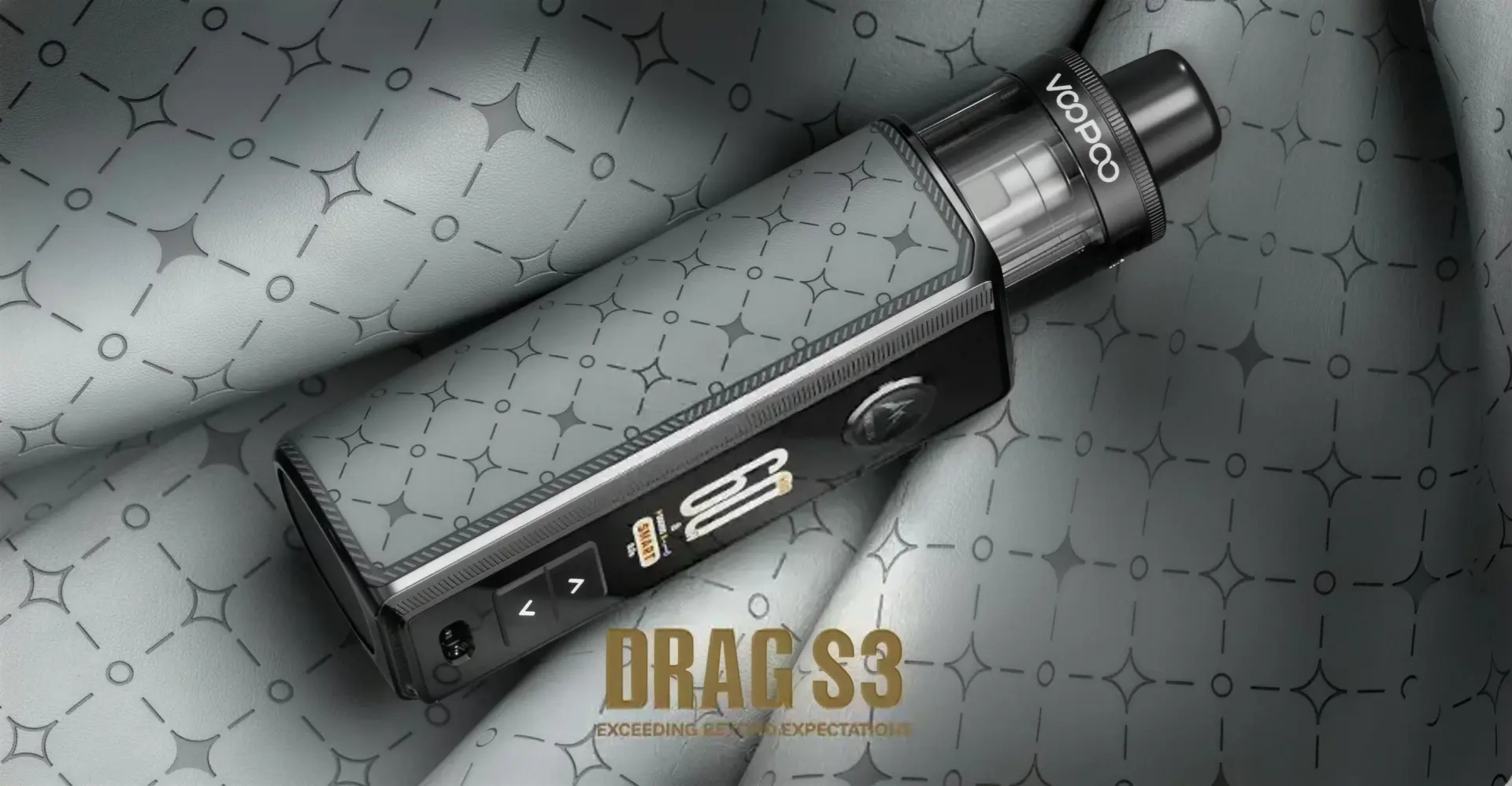 Official VOOPOO banner — the DRAG S3