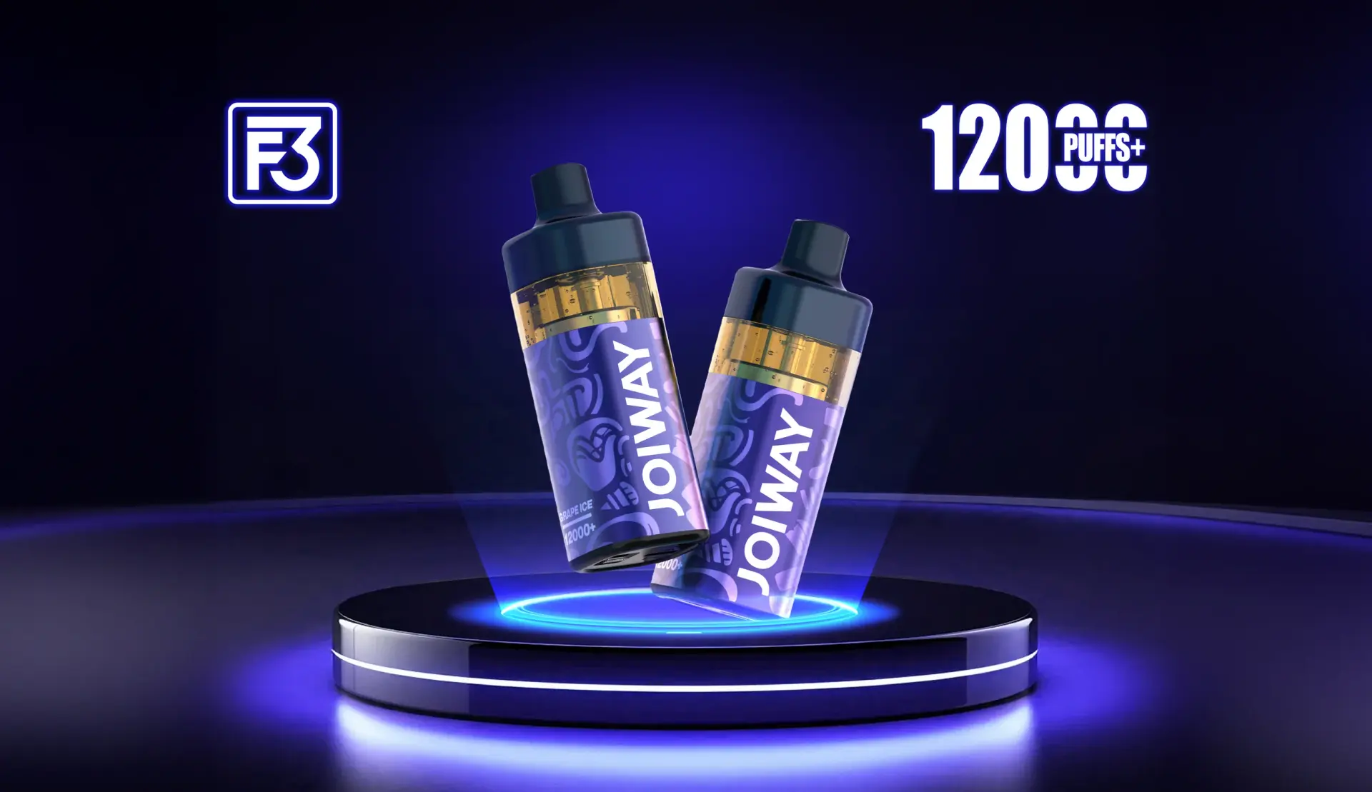 JOIWAY's F3 banner — 12000 puffs+