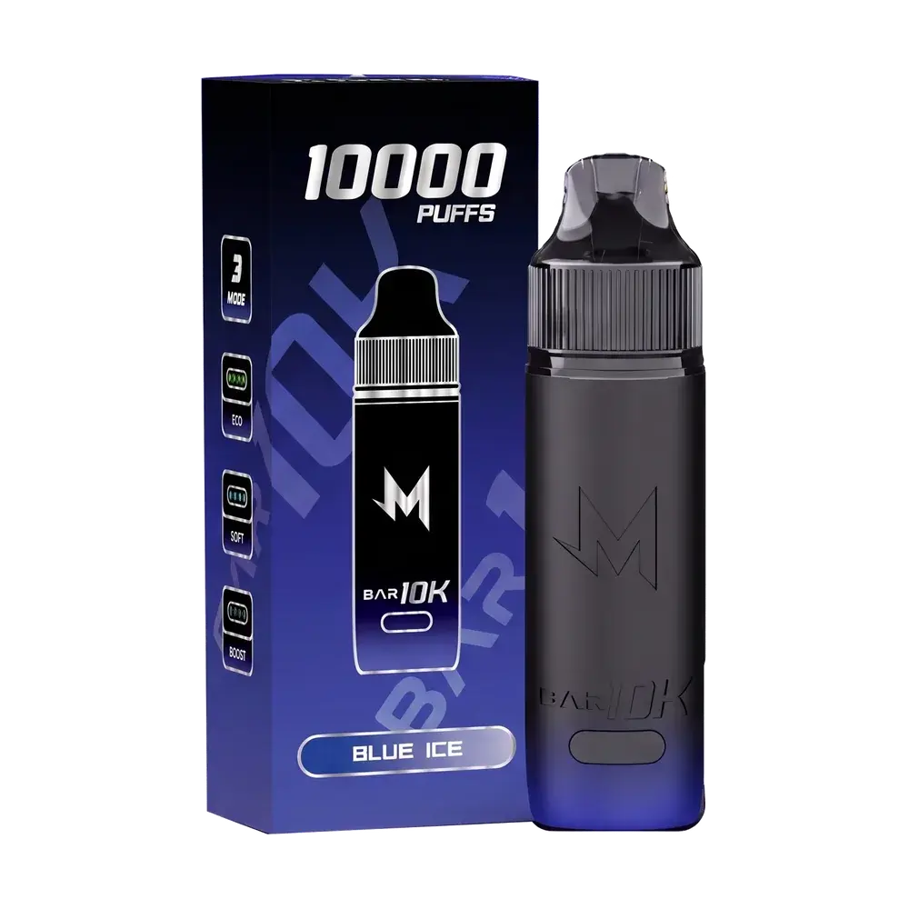 SALTHUB M Bar 10K, Blue Ice — box and device