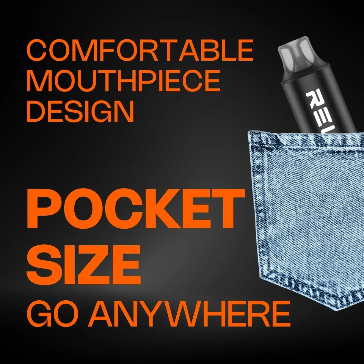 RELX's Smash Go 12K picture — comfortable mouthpiece design, pocket size