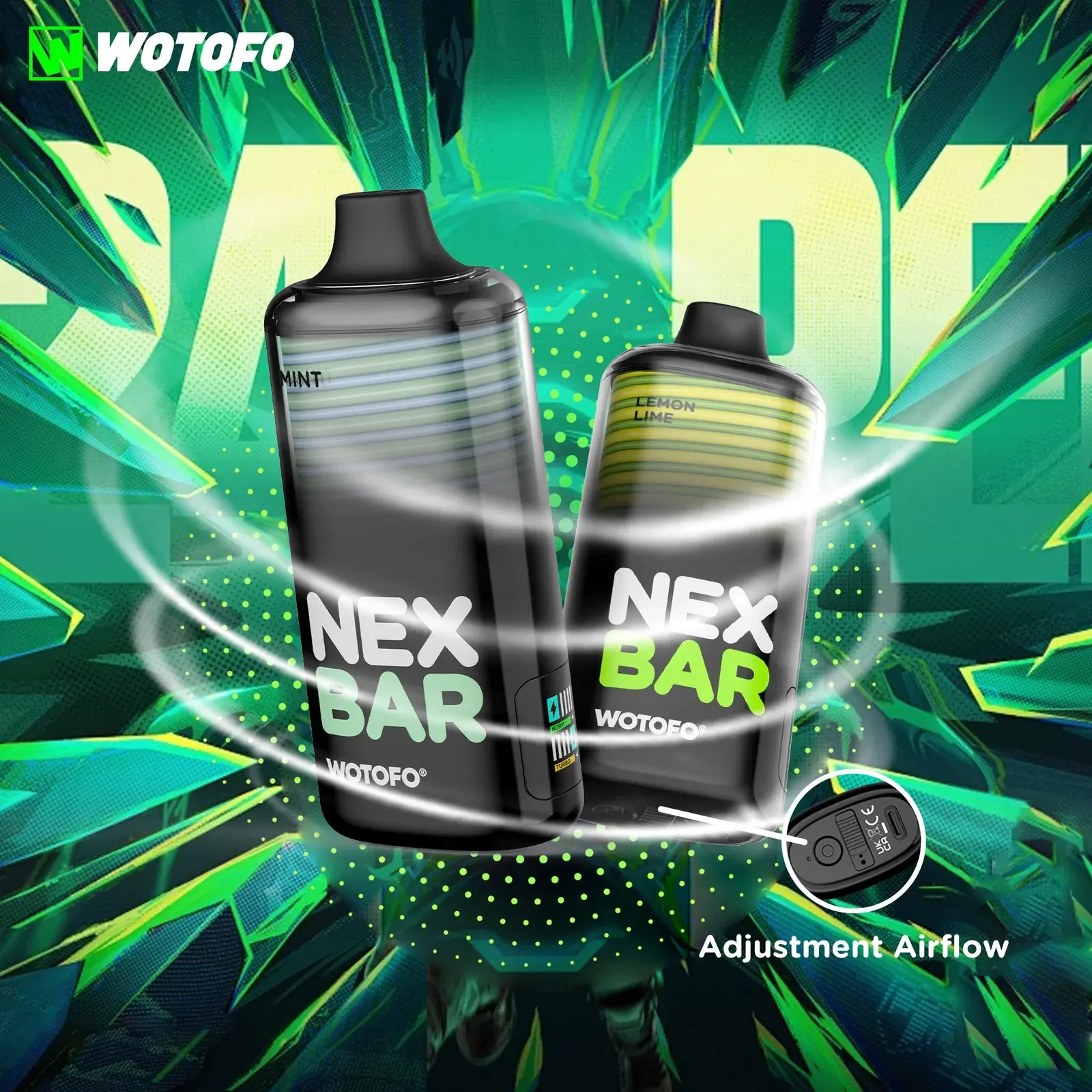 WOTOFO's nexBAR 18K picture — adjustment airflow at the base